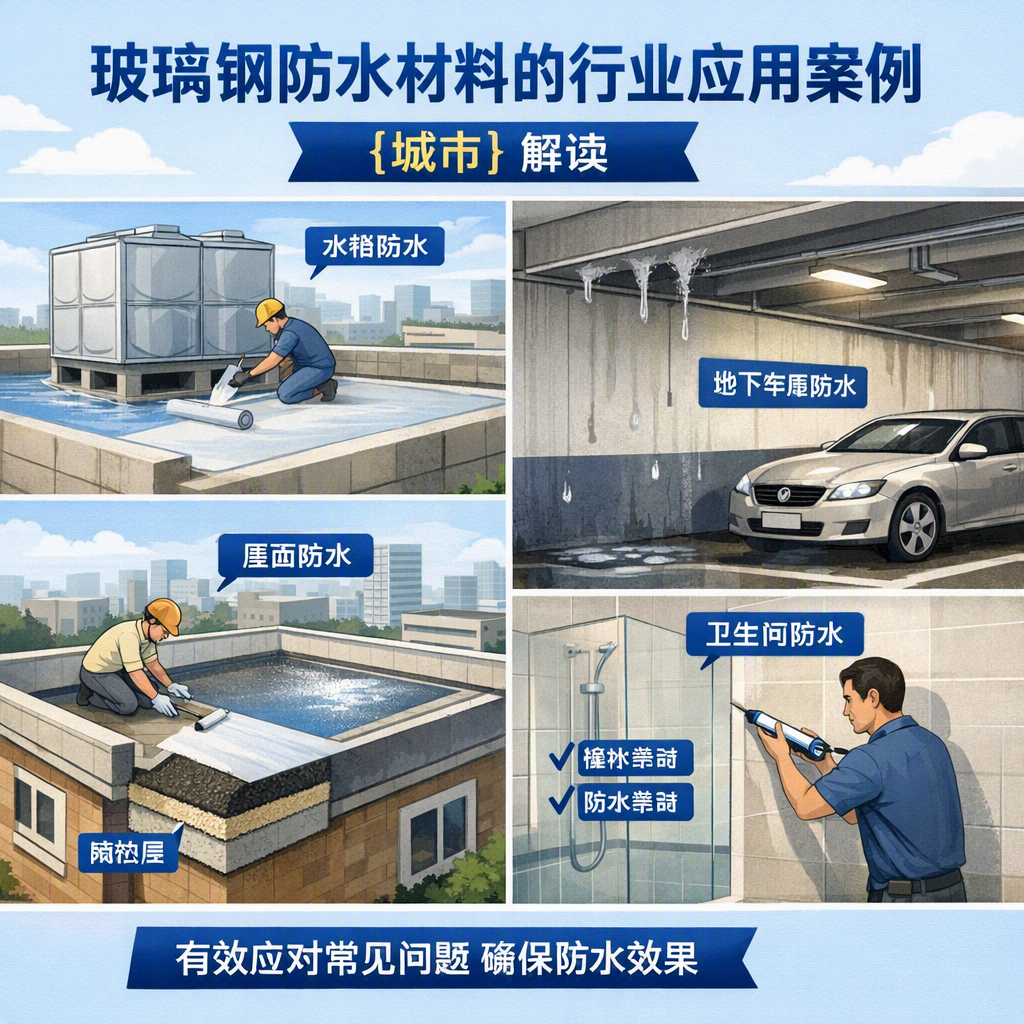 玻璃钢防水材料的行业应用案例，嘉兴解读